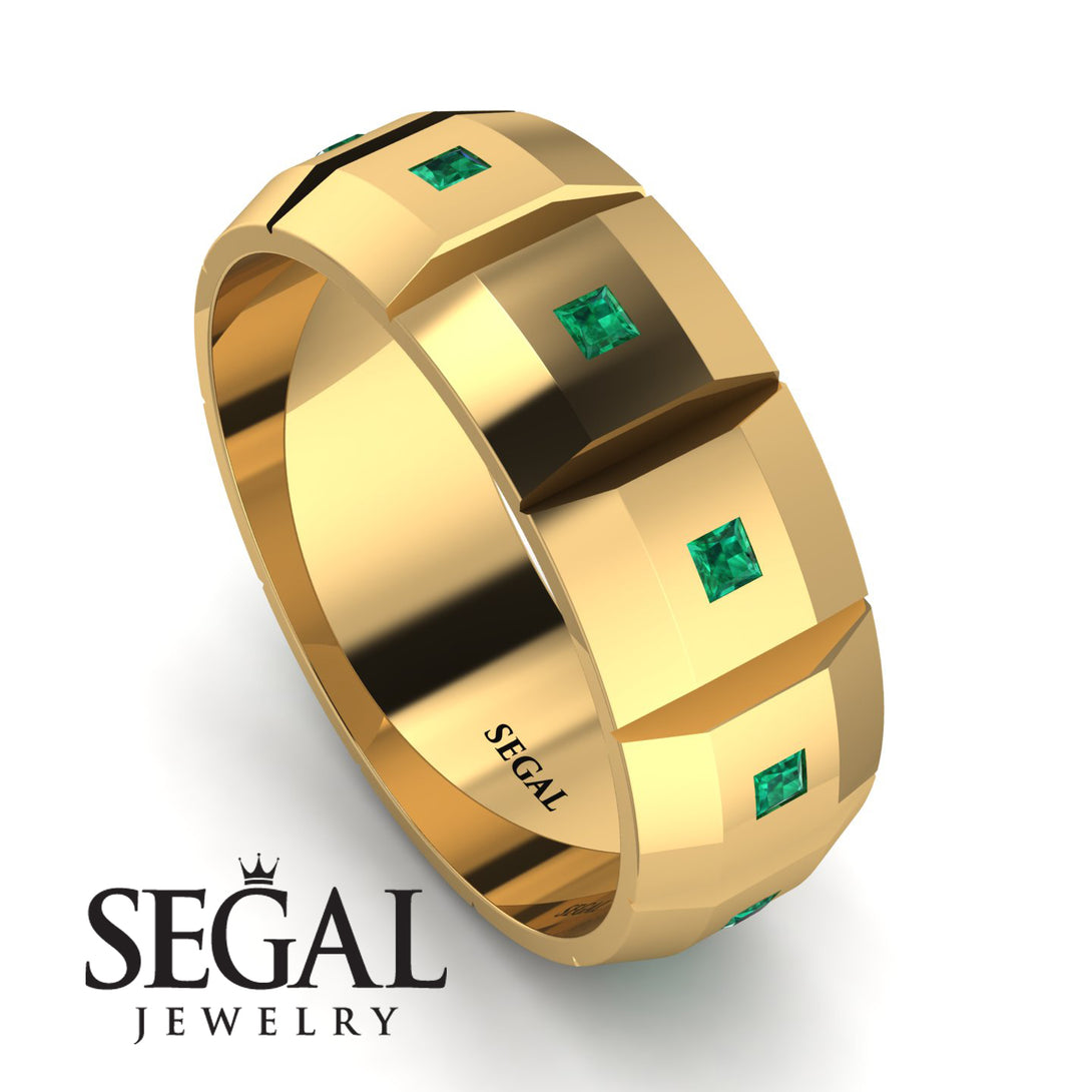 Eternity Princess Emerald Wedding Ring - Michael No. 10