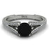The Royal Queen Black Diamond Ring With Diamonds- Eva no. 6