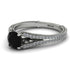 The Royal Queen Black Diamond Ring With Diamonds- Eva no. 6
