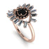 Halo Baguette Black Diamond Ring - Diana No. 8 image 1