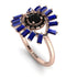 Halo Baguette Black Diamond Ring - Diana No. 68 image 1