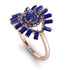 Halo Baguette Sapphire Ring - Diana No. 74