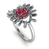 Halo Baguette Ruby Ring - Diana No. 12