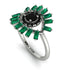 Halo Baguette Black Diamond Ring - Diana No. 24 image 1
