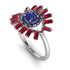 Halo Baguette Sapphire Ring - Diana No. 60