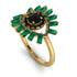 Halo Baguette Black Diamond Ring - Diana No. 22 image 1