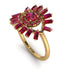 Halo Baguette Ruby Ring - Diana No. 55