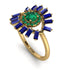 Halo Baguette Emerald Ring - Diana No. 64