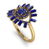 Halo Baguette Sapphire Ring - Diana No. 73