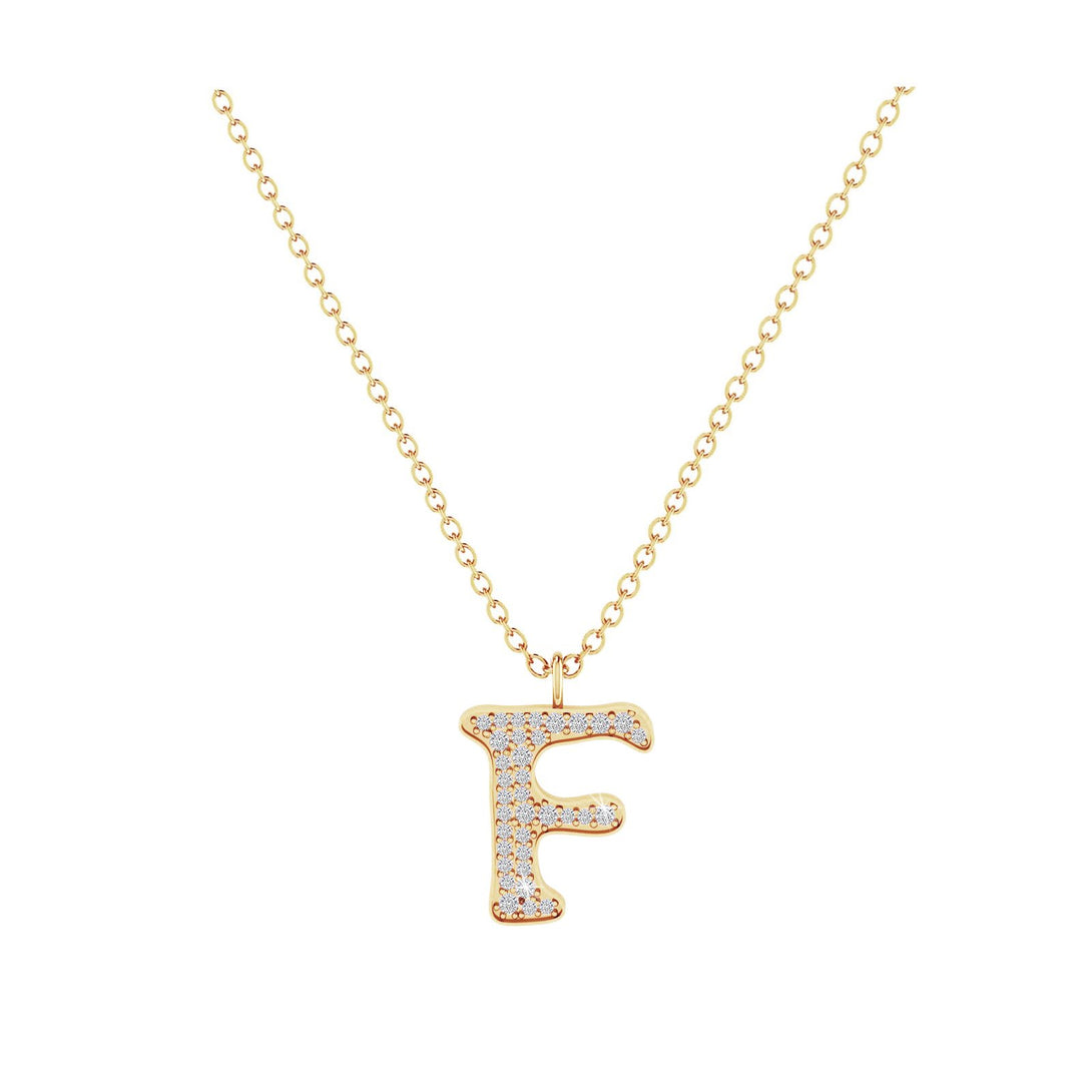 F - Letter Name Necklace Initial Necklace