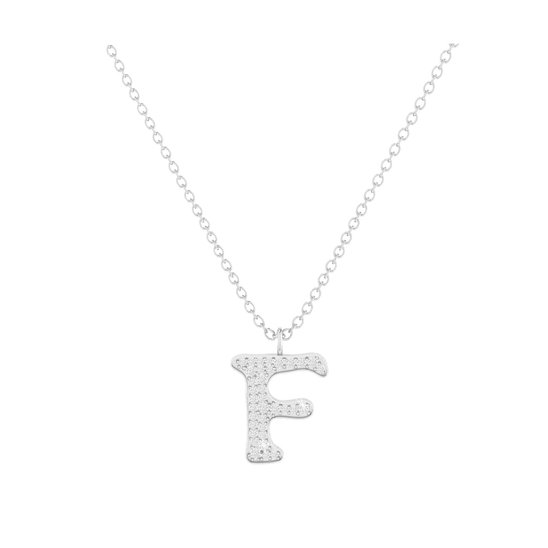 F - Letter Name Necklace Initial Necklace