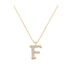 F - Letter Name Necklace Initial Necklace