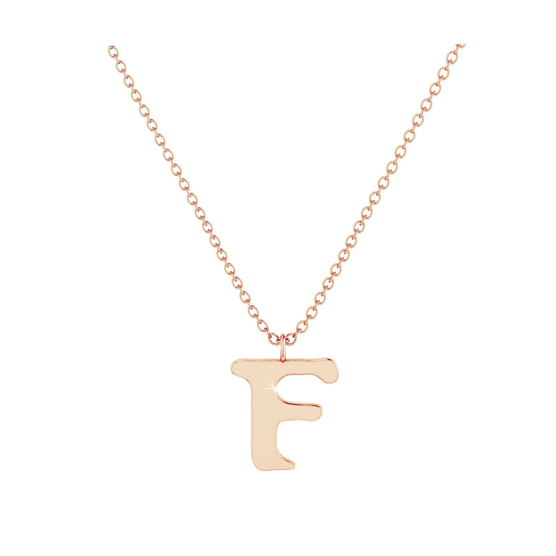 F - Letter Name Necklace Initial Necklace
