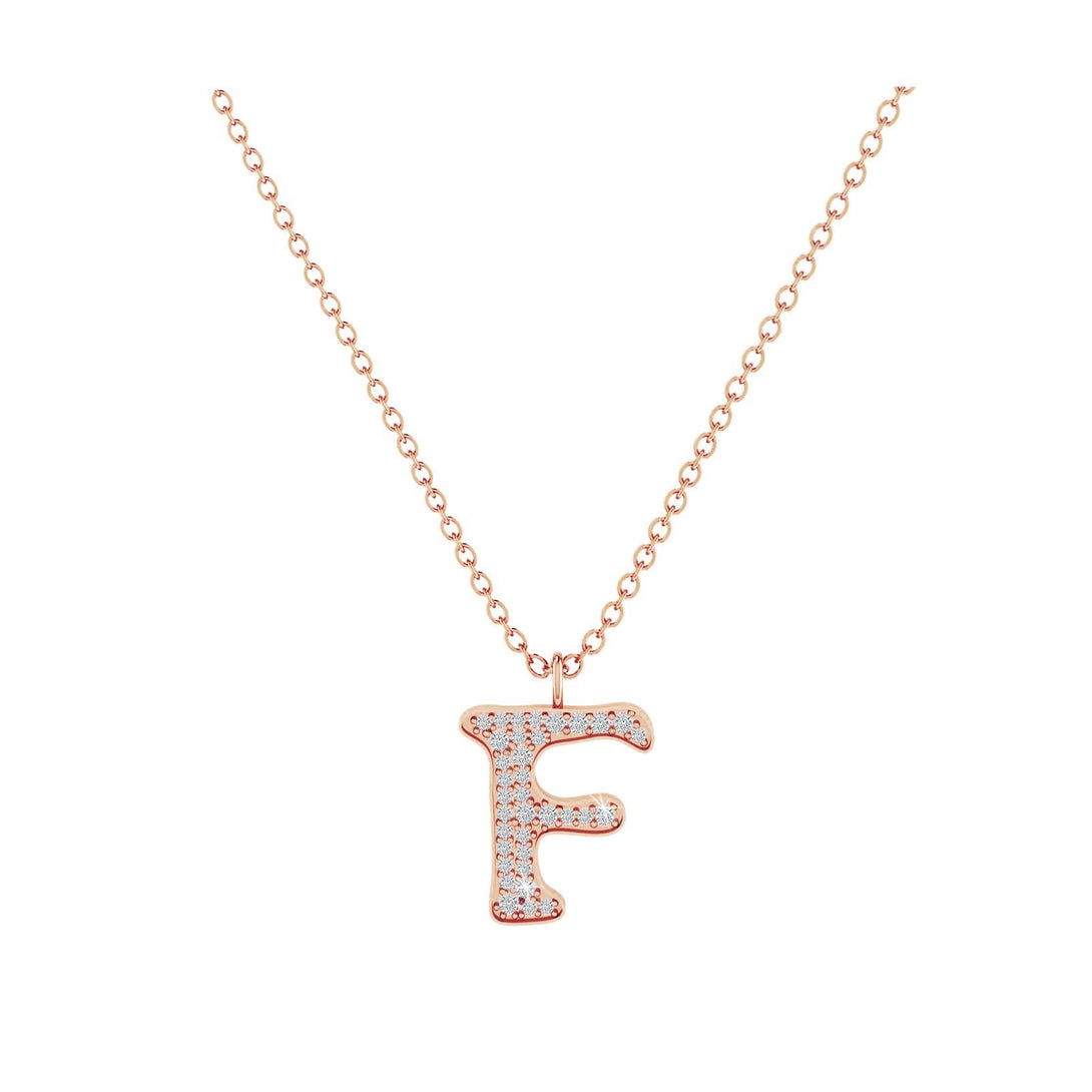 F - Letter Name Necklace Initial Necklace