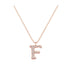 F - Letter Name Necklace Initial Necklace