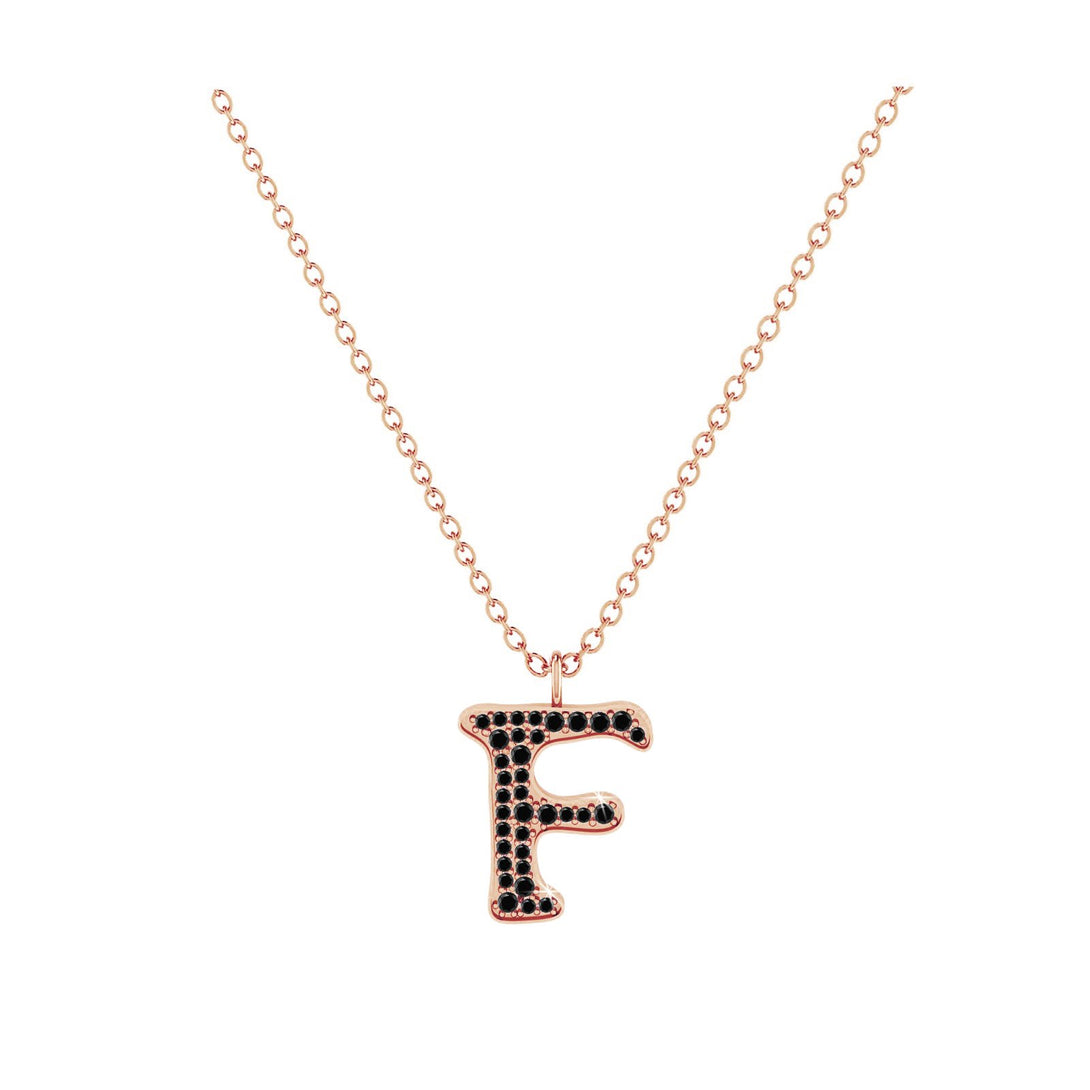 F - Letter Name Necklace Initial Necklace