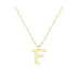 F - Letter Name Necklace Initial Necklace
