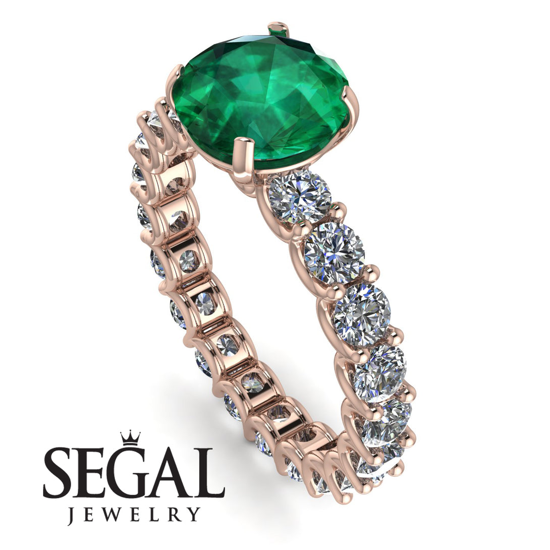 Fancy Emerald Engagement Ring - River No. 5