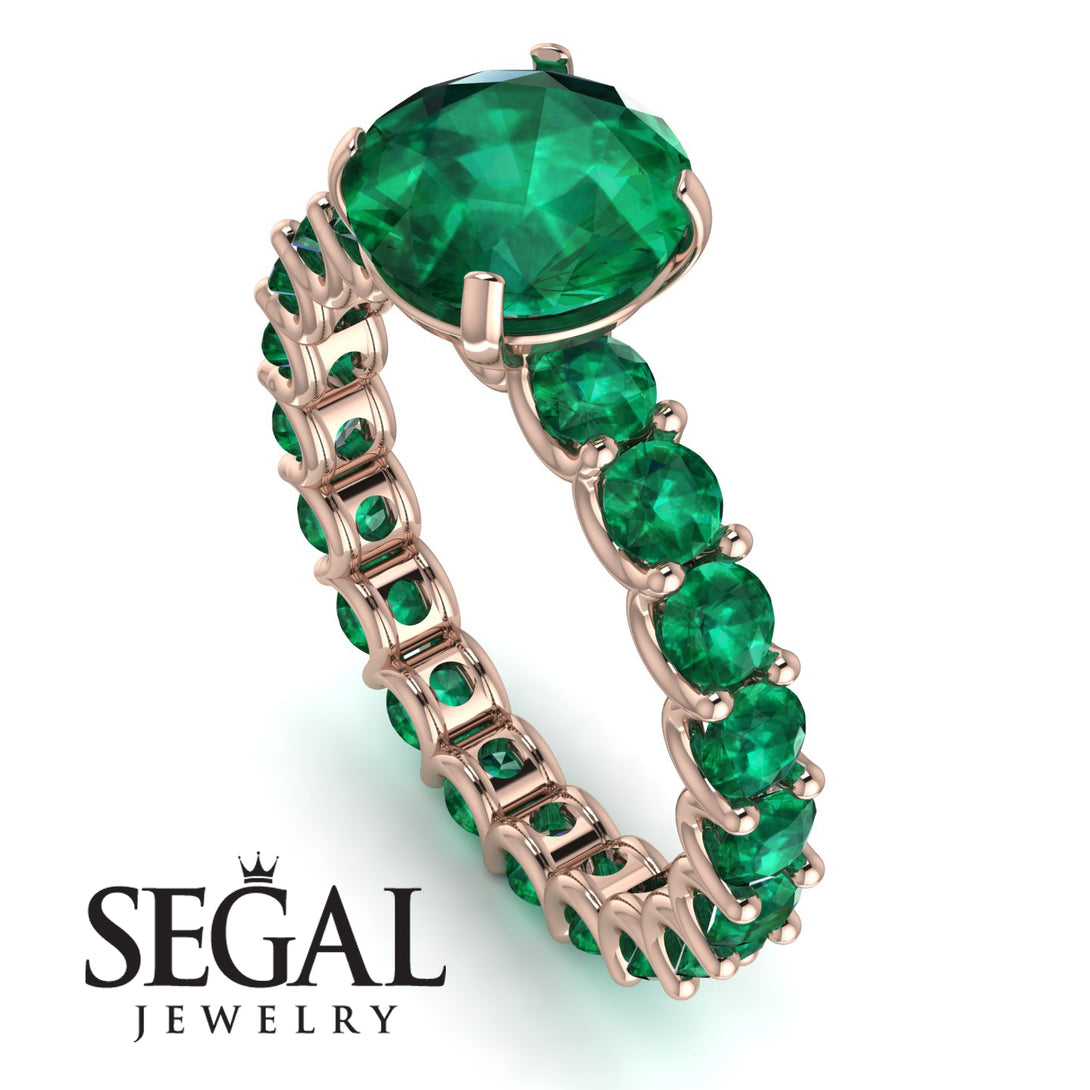Fancy Emerald Engagement Ring - River No. 20