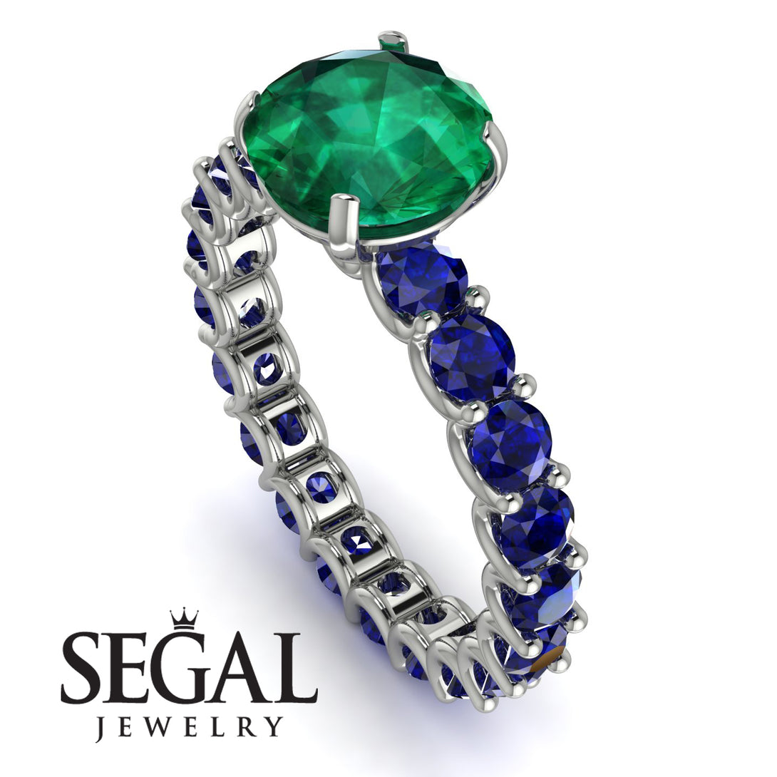 Fancy Emerald Engagement Ring - River No. 66