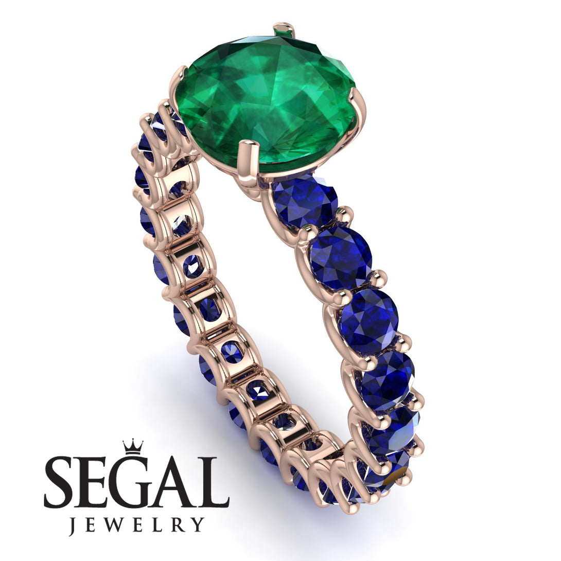 Fancy Emerald Engagement Ring - River No. 65