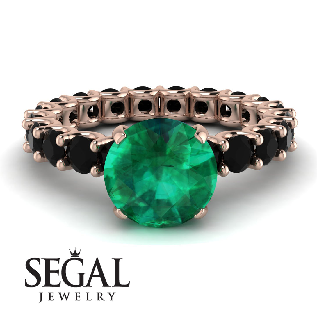 Fancy Emerald Engagement Ring - River No. 35