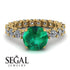 Fancy Emerald Engagement Ring - River No. 4
