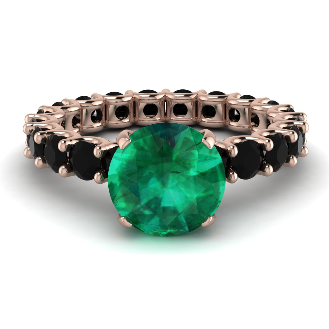 Fancy Emerald Engagement Ring - River No. 35