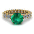 Fancy Emerald Engagement Ring - River No. 4