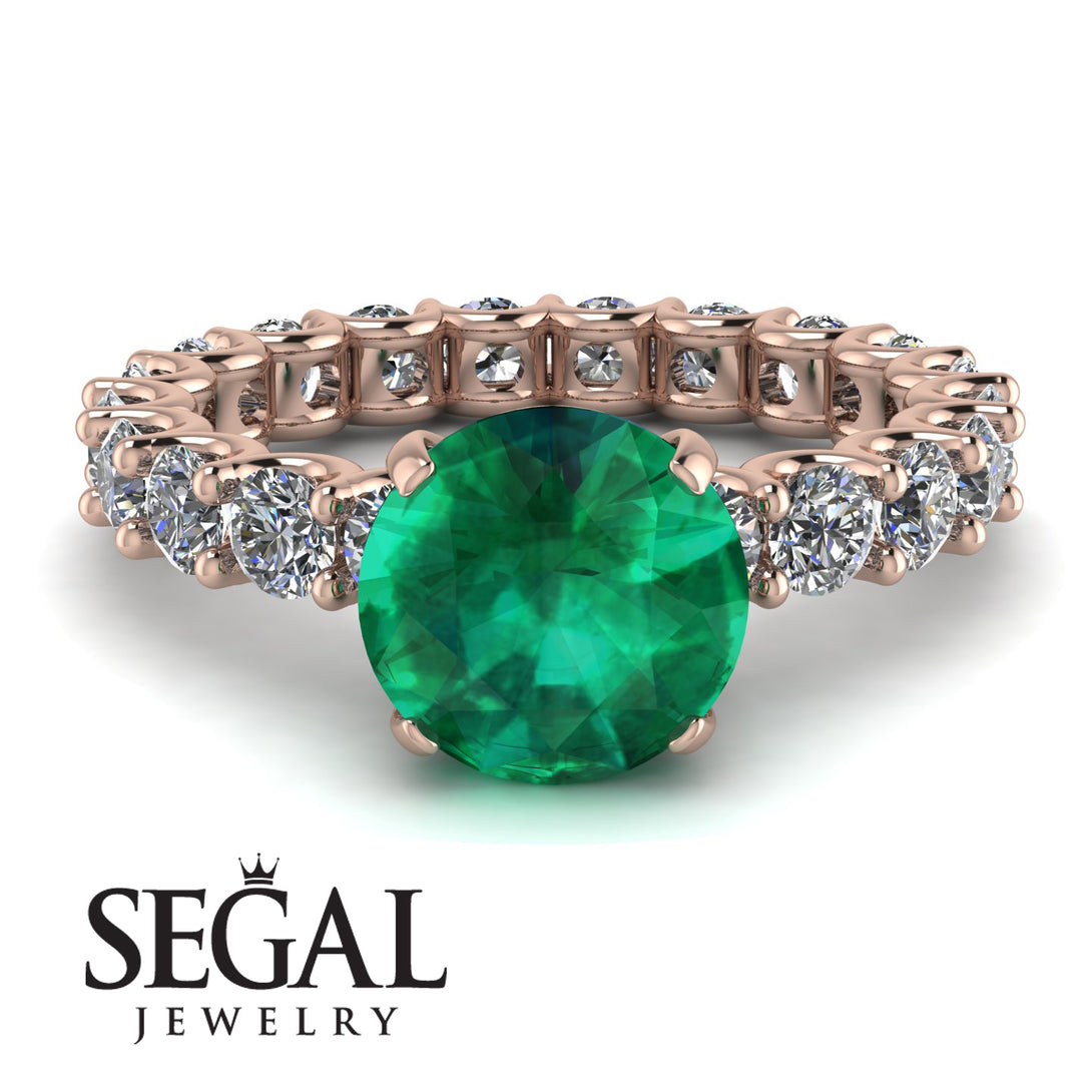 Fancy Emerald Engagement Ring - River No. 5