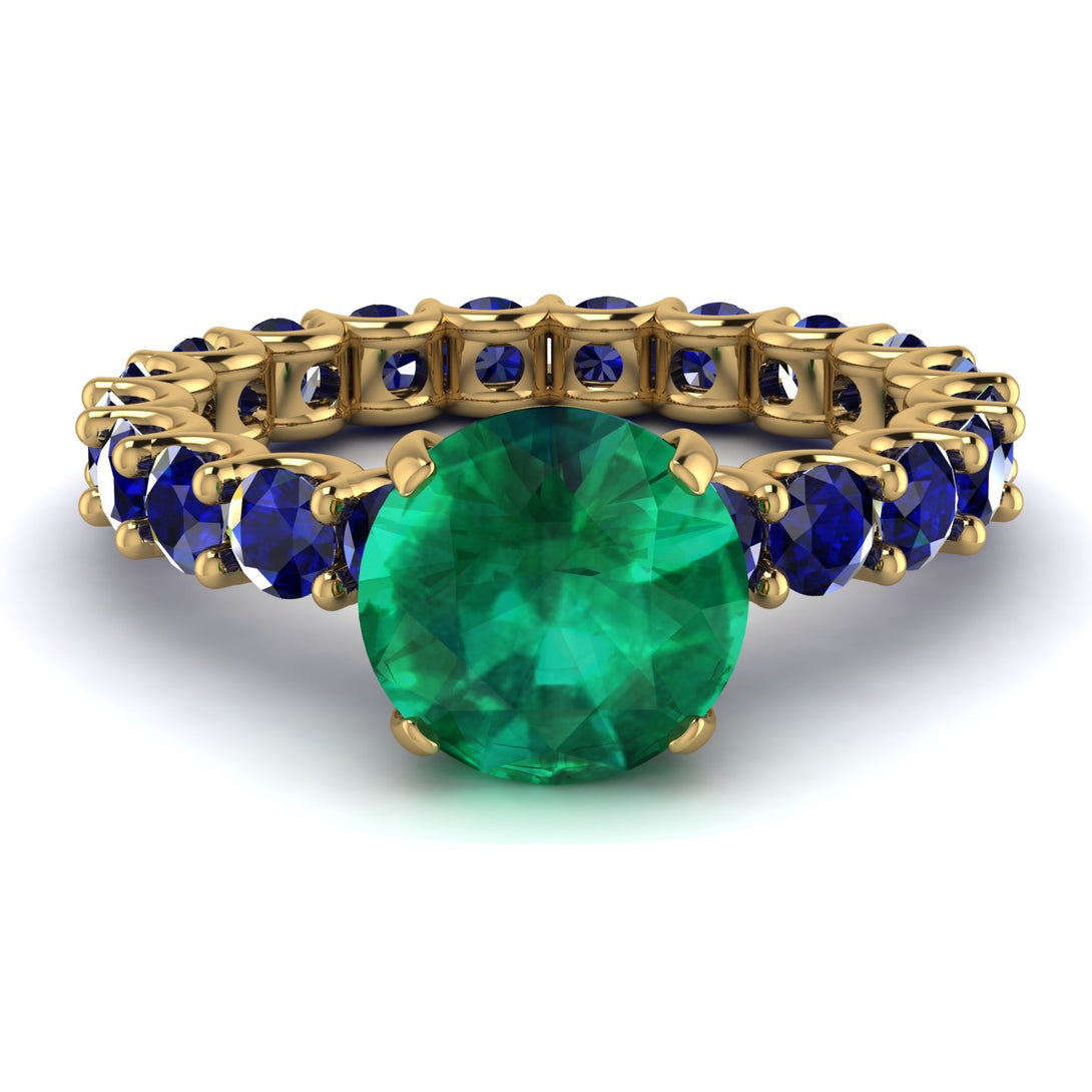 Fancy Emerald Engagement Ring - River No. 64