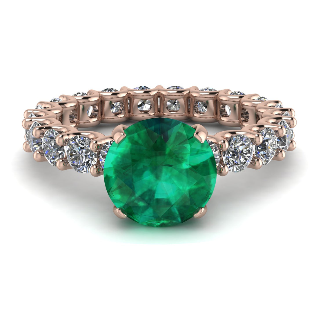 Fancy Emerald Engagement Ring - River No. 5
