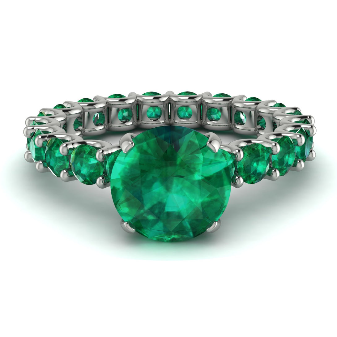 Fancy Emerald Engagement Ring - River No. 21