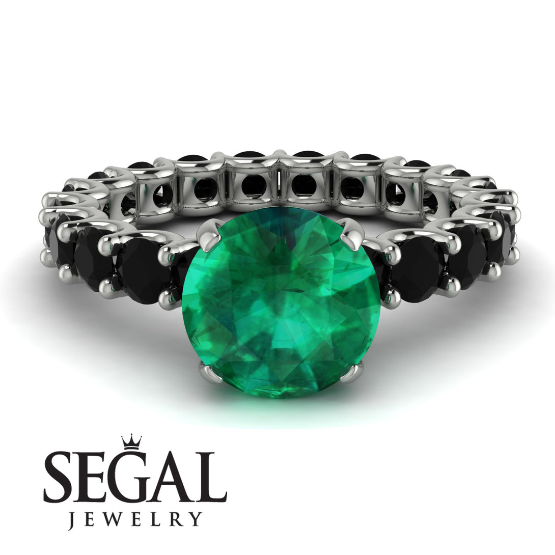 Fancy Emerald Engagement Ring - River No. 36