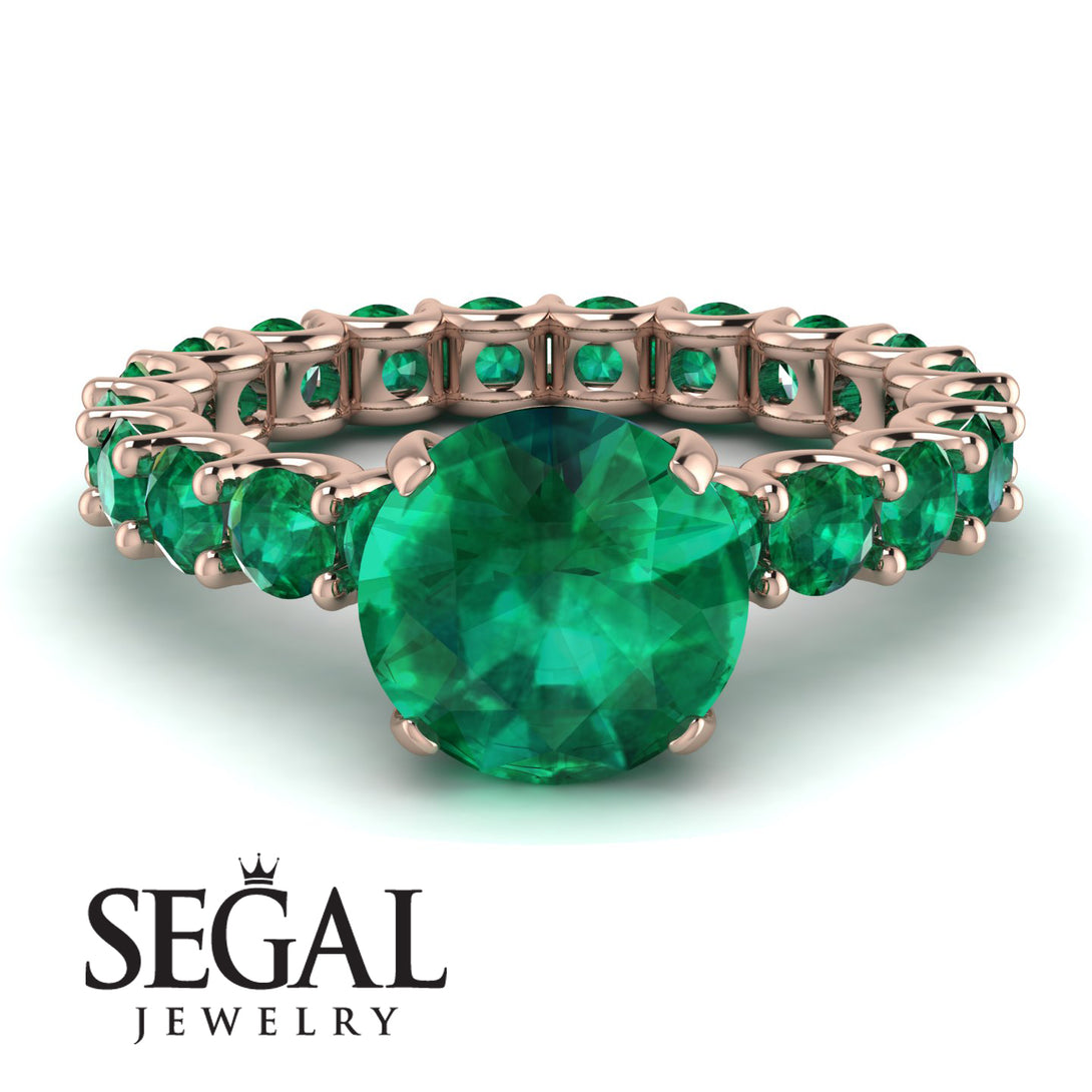 Fancy Emerald Engagement Ring - River No. 20
