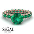 Fancy Emerald Engagement Ring - River No. 20
