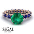 Fancy Emerald Engagement Ring - River No. 65