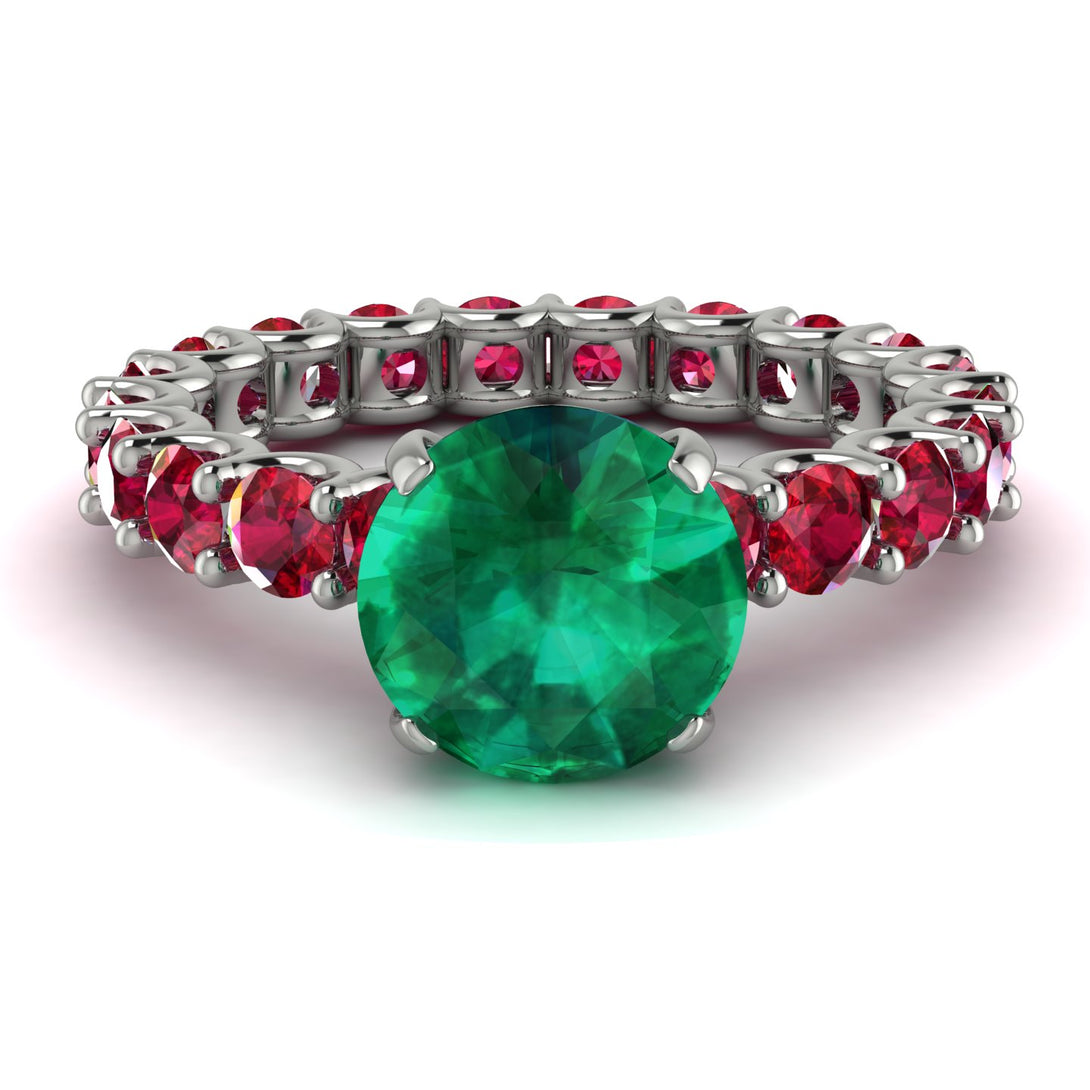 Fancy Emerald Engagement Ring - River No. 51