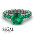 Fancy Emerald Engagement Ring - River No. 21
