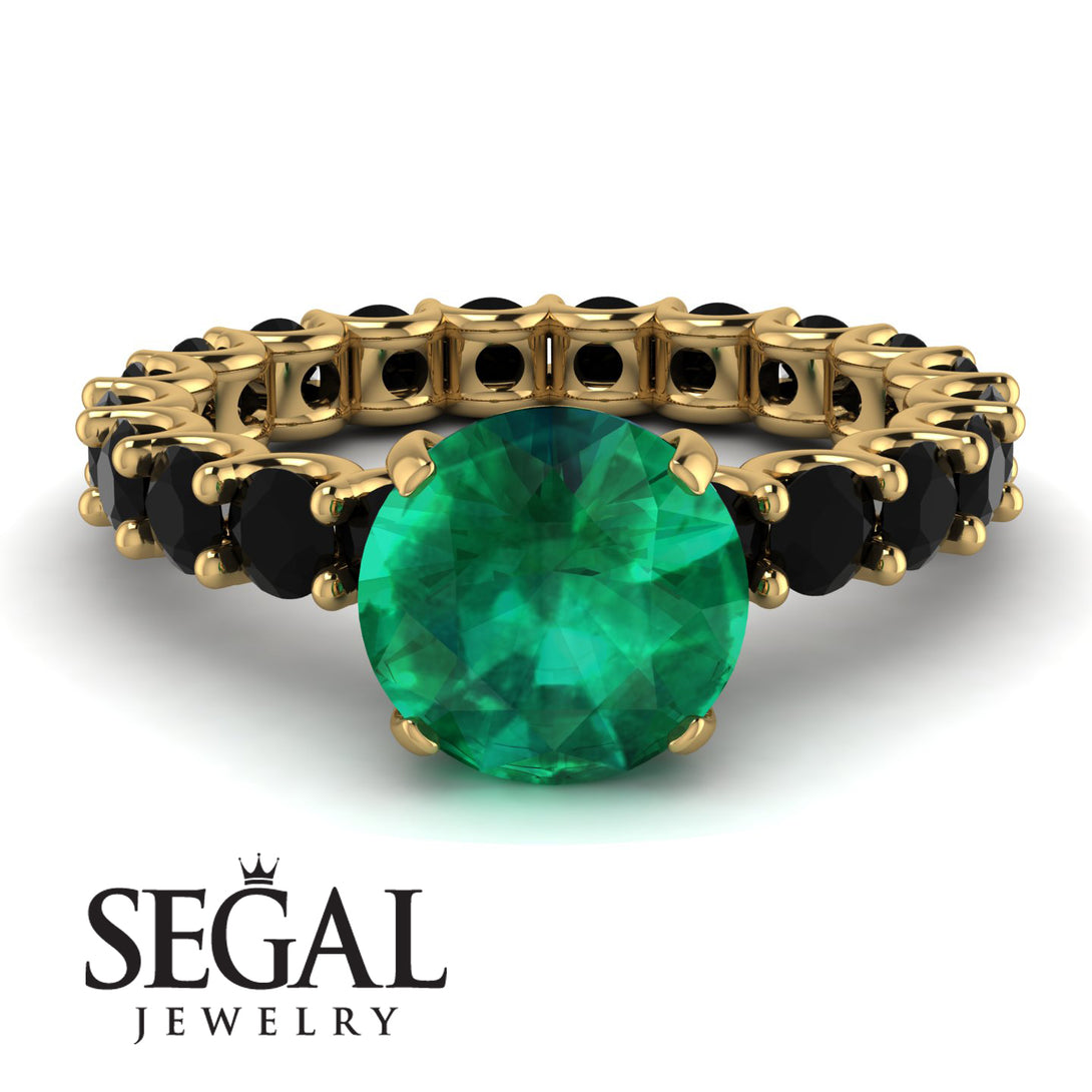 Fancy Emerald Engagement Ring - River No. 34