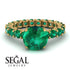 Fancy Emerald Engagement Ring - River No. 19