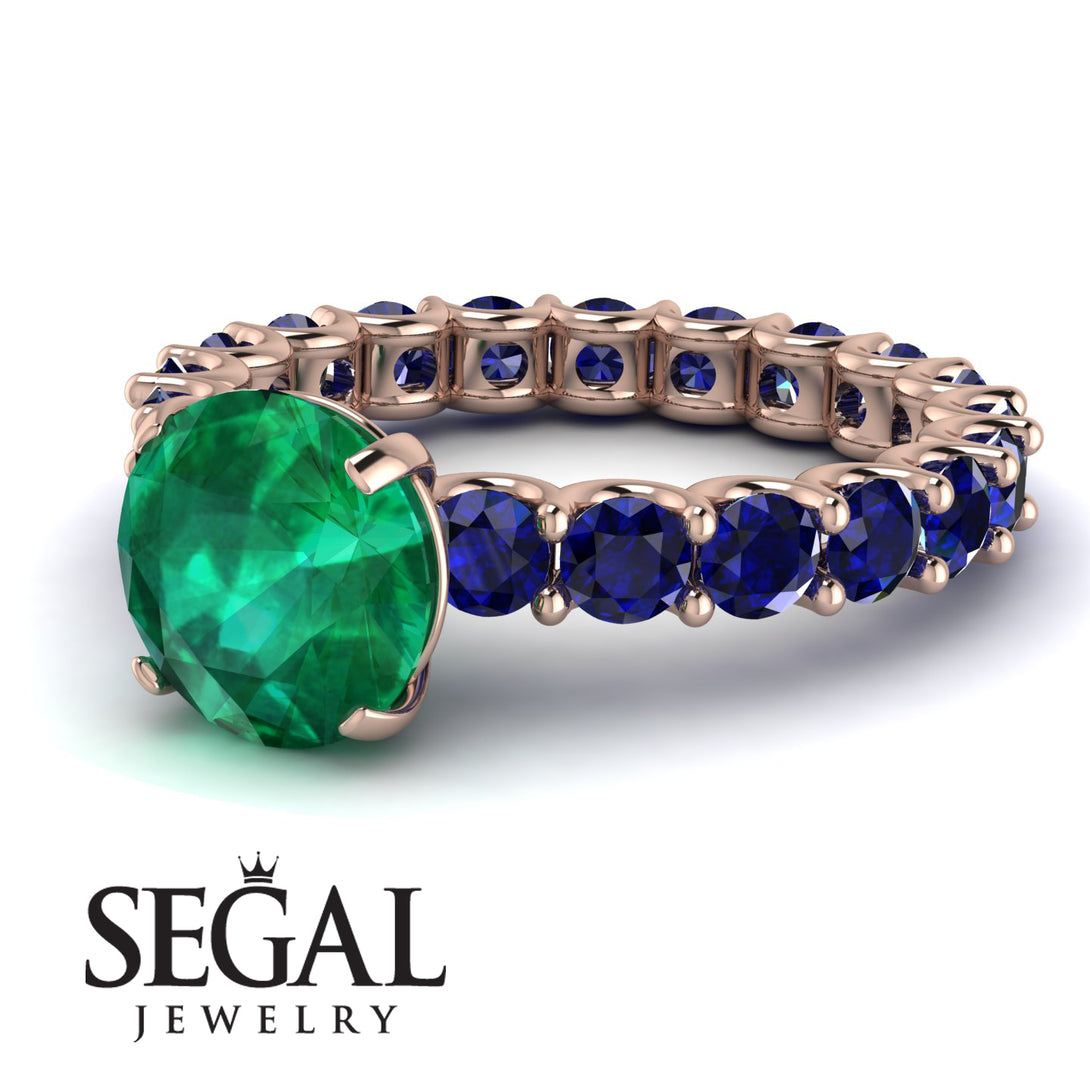 Fancy Emerald Engagement Ring - River No. 65