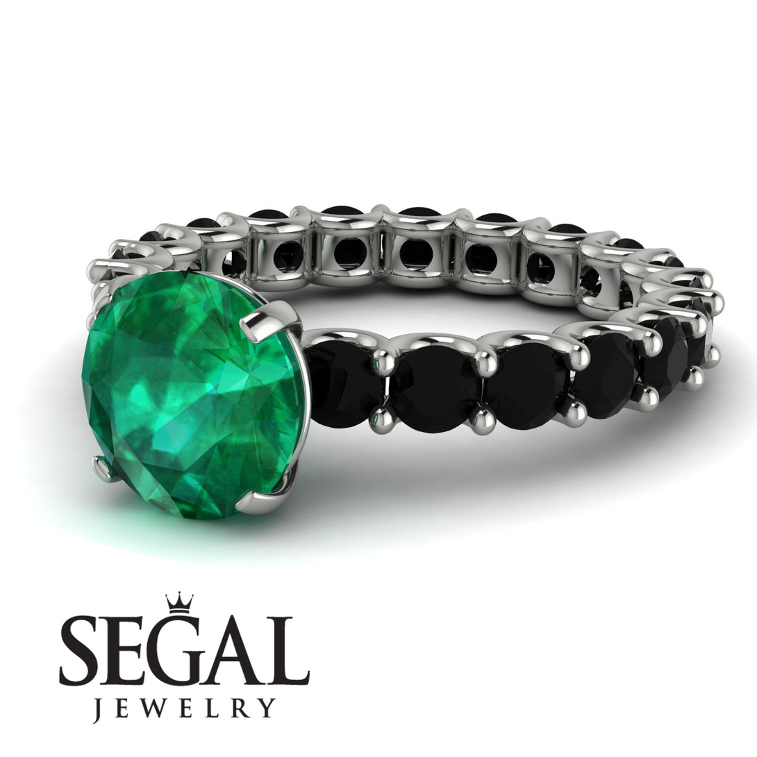 Fancy Emerald Engagement Ring - River No. 36
