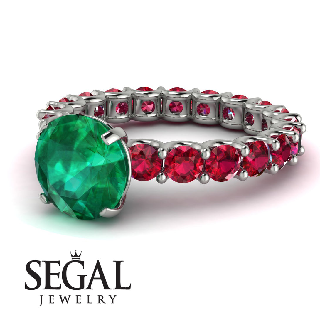 Fancy Emerald Engagement Ring - River No. 51