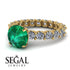 Fancy Emerald Engagement Ring - River No. 4