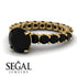 Fancy Black Diamond Engagement Ring - River No. 37 image 3