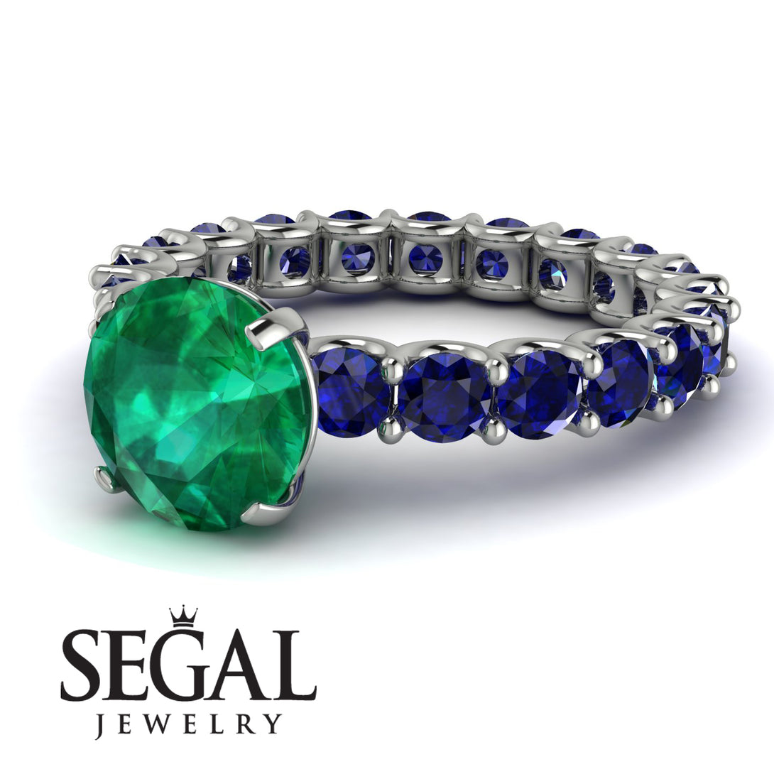 Fancy Emerald Engagement Ring - River No. 66