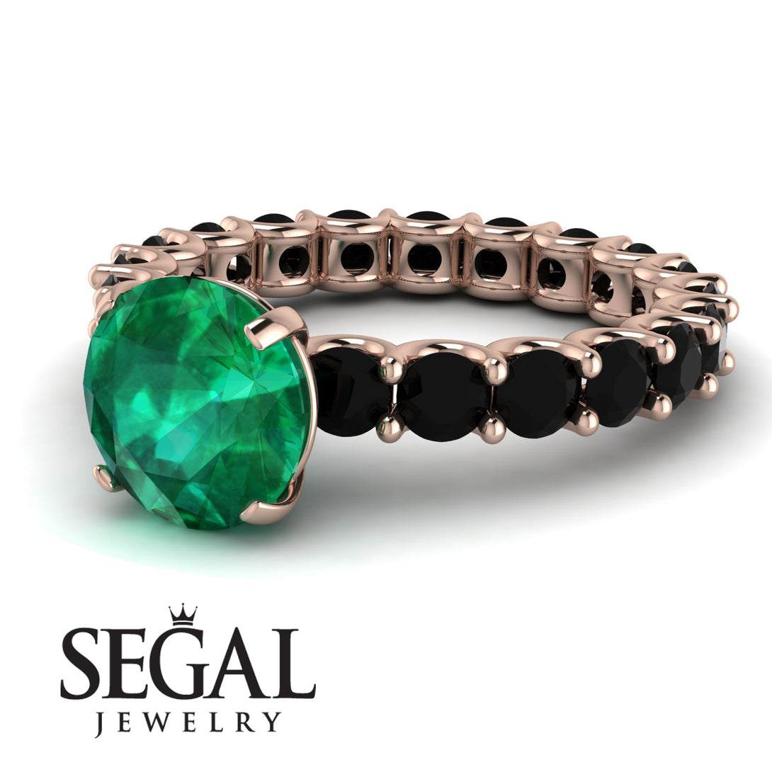 Fancy Emerald Engagement Ring - River No. 35