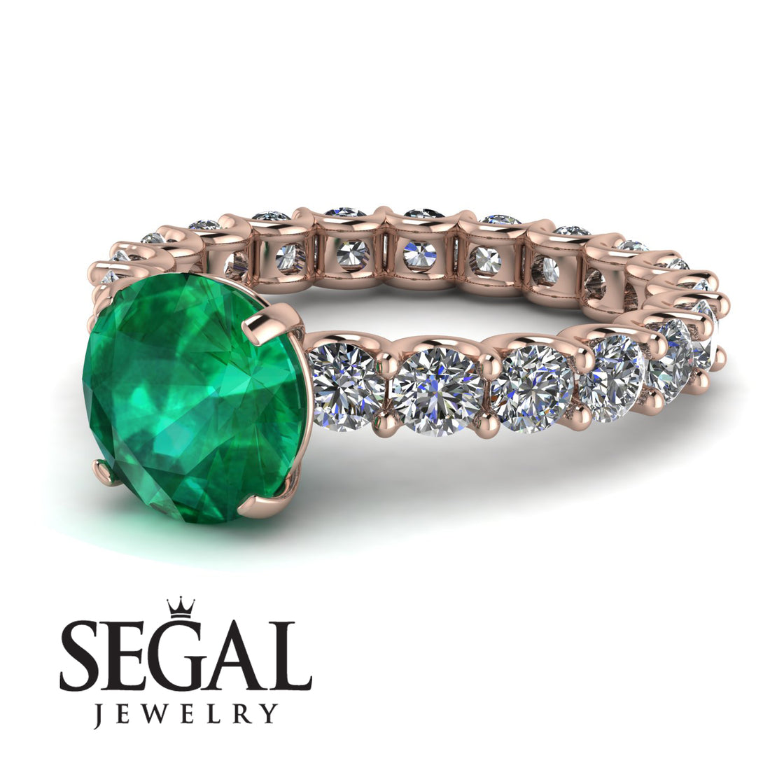 Fancy Emerald Engagement Ring - River No. 5