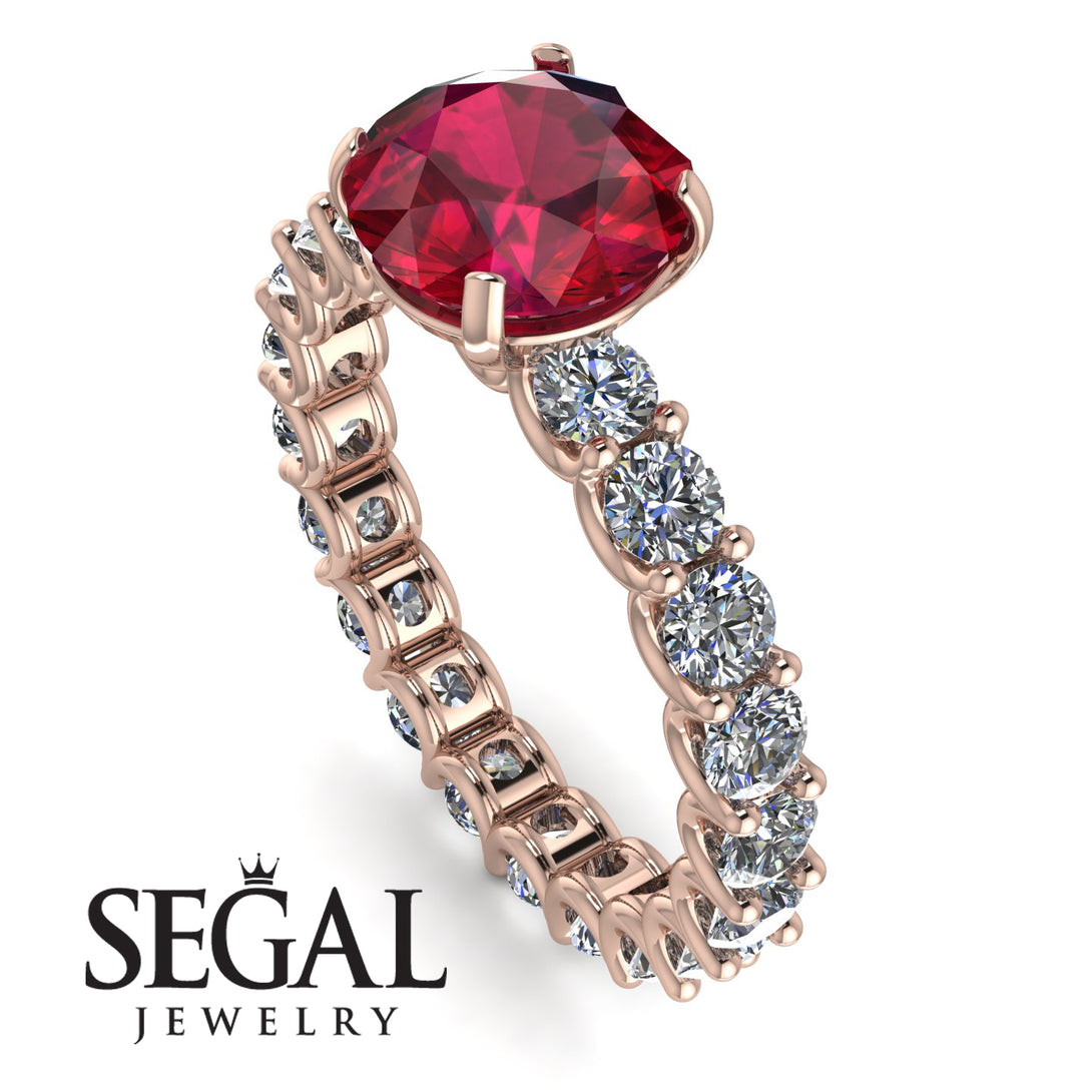 Fancy Ruby Engagement Ring - River No. 11